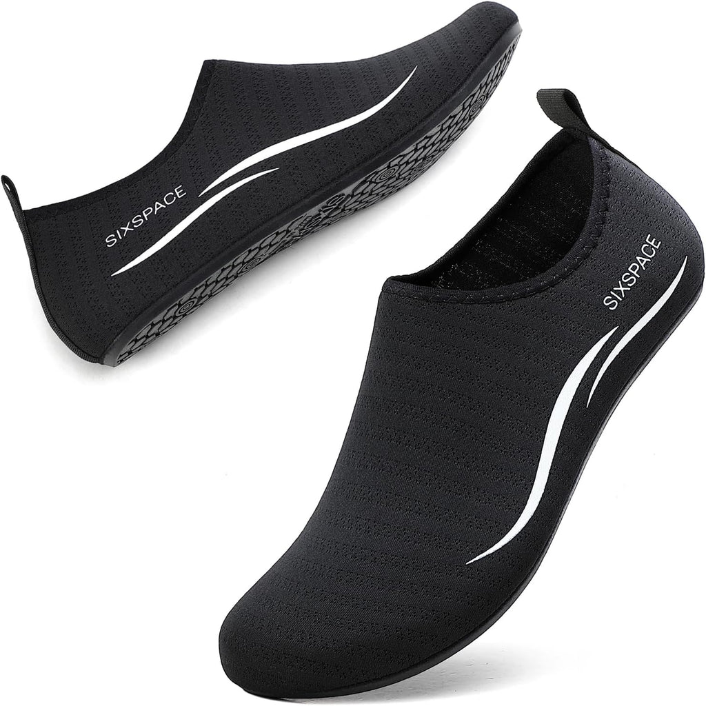 Sixspace Unisex Badeschuhe Wasserschuhe mit Rutschfester Sohle, Gr.34-47