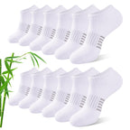 Bambus Sneaker Socken Damen 6/12 Paar, Atmungsaktive Gepolsterte Sportsocken Laufsocken, Anti Schweiß Kurze Socken Damen 39-42 35-38 Bunt, Geschenke für Frauen Sommer