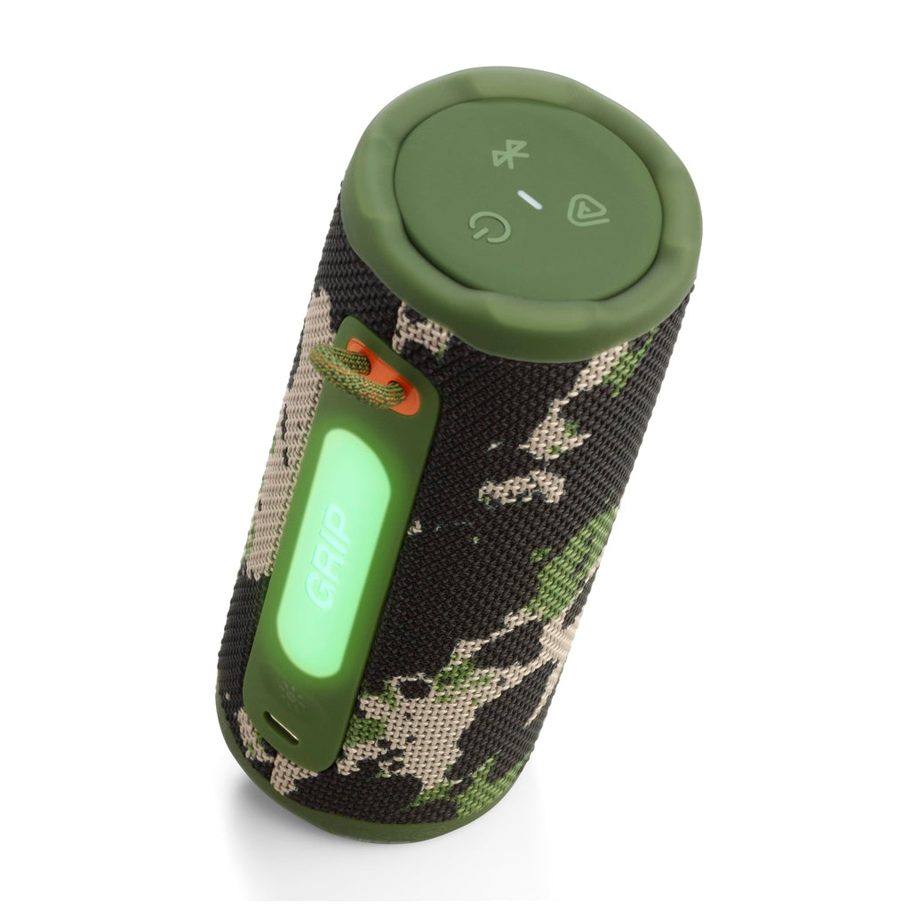 JBL Grip Portable Bluetooth Speaker, Waterproof, Ambient Light - Black