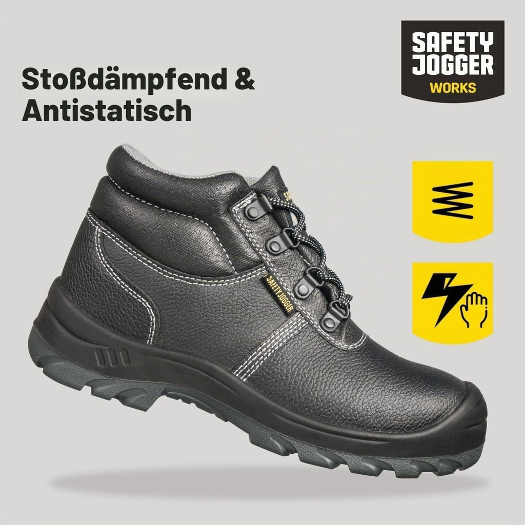 SAFETY JOGGER S3 Sicherheitsschuhe Herren Leicht - BESTBOY - Schwarz