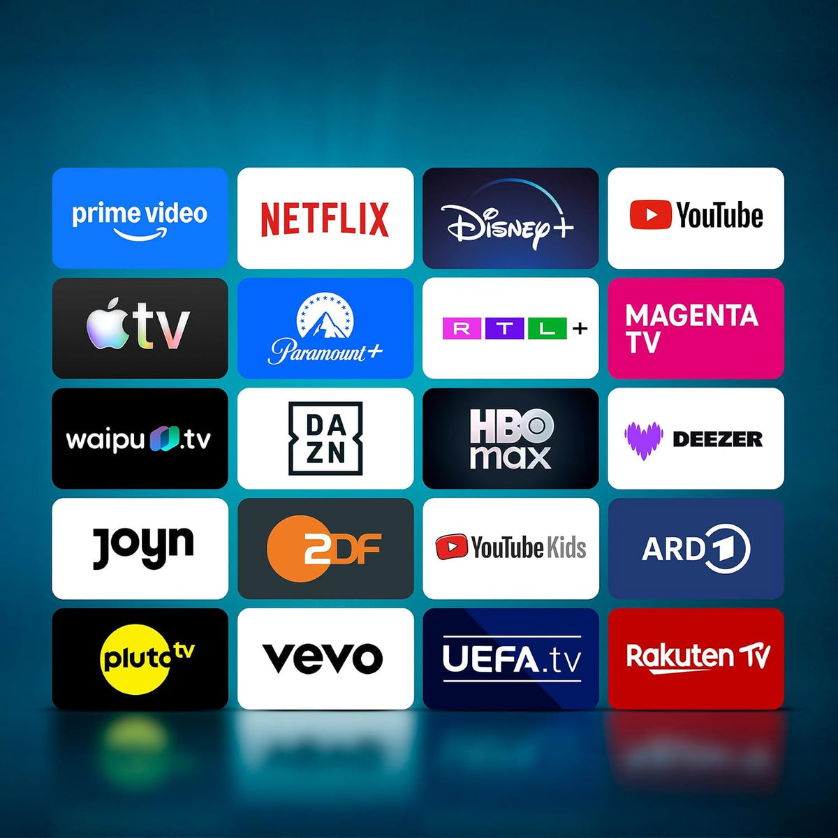 DYON Smart 40 VX-2 Full HD-TV, trippel HD-mottagare (DVB-C/-S2/-T2), App Store, Prime Video, Netflix, YouTube, DAZN, Disney+, svart