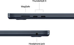 Apple MacBook Air 15,3-tum med M5-chip: Byggd för AI, Liquid Retina-skärm, 16GB enhetligt minne, 512GB SSD, 12 MP Center Stage-kamera, Touch ID, wifi 7, himmelsblå
