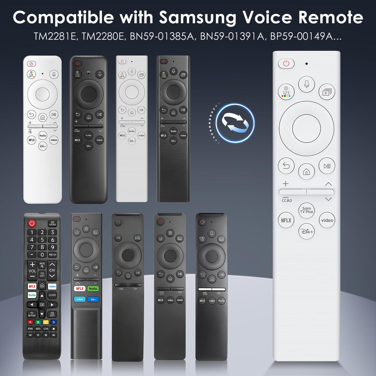 Universal for Samsung-Smart-TV-Remote-Control Replacement【Pack of 2】