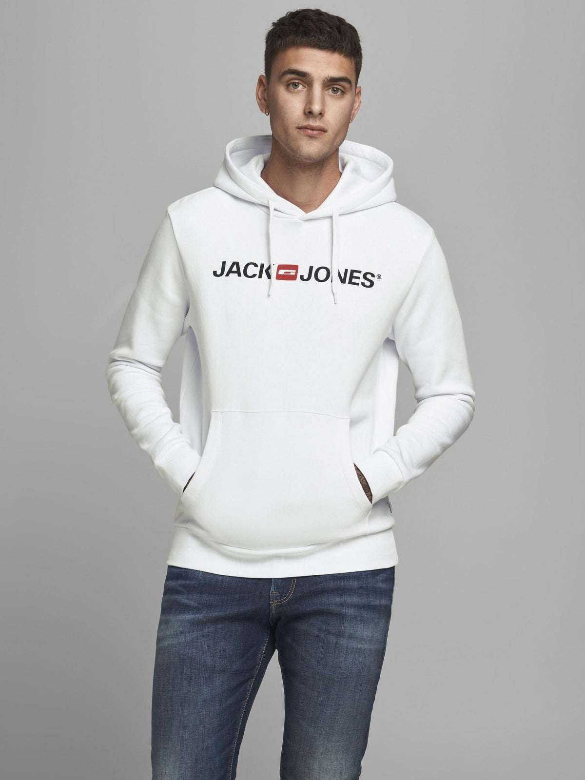 JACK & JONES Male Kapuzenpullover Logo Kapuzenpullover