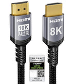 Sniokco 10K 8K 4K HDMI 2.1 Kabel 3M Certifierad 48Gbps Ultra Hög Hastighet