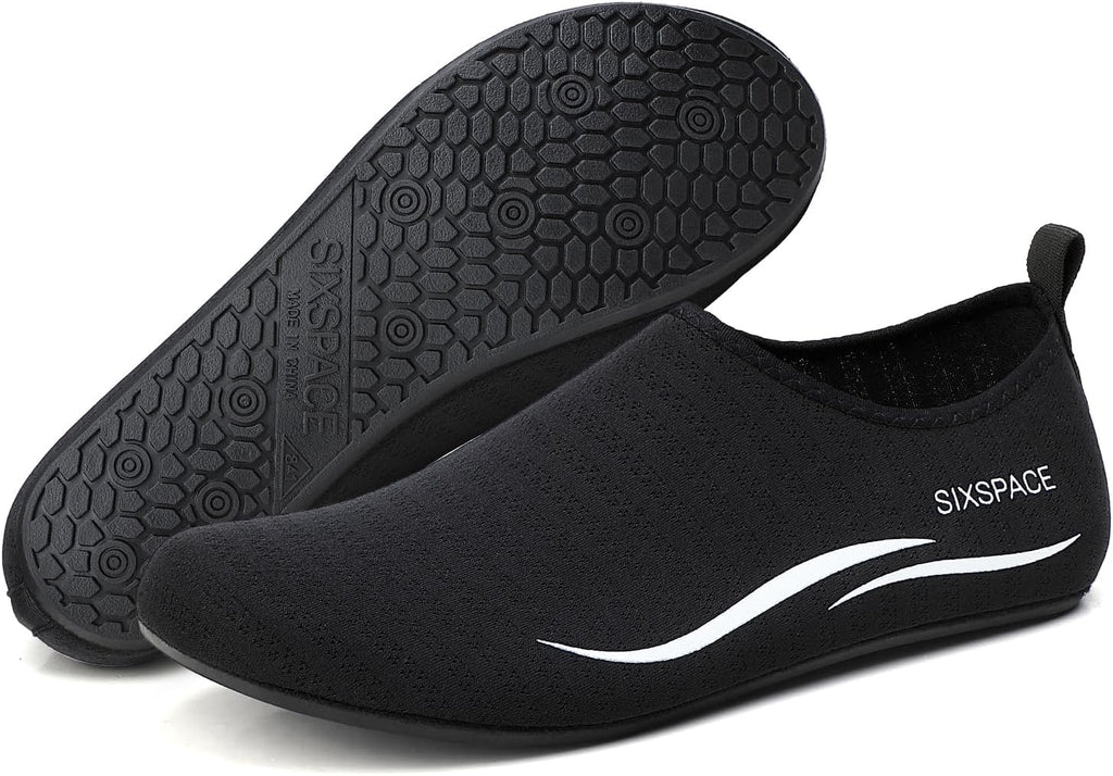Sixspace Unisex Badeschuhe Wasserschuhe mit Rutschfester Sohle, Gr.34-47