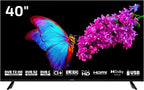 DYON Smart 40 VX-2 Full HD-TV, trippel HD-mottagare (DVB-C/-S2/-T2), App Store, Prime Video, Netflix, YouTube, DAZN, Disney+, svart