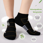 Bambus Sneaker Socken Damen 6/12 Paar, Atmungsaktive Gepolsterte Sportsocken Laufsocken, Anti Schweiß Kurze Socken Damen 39-42 35-38 Bunt, Geschenke für Frauen Sommer