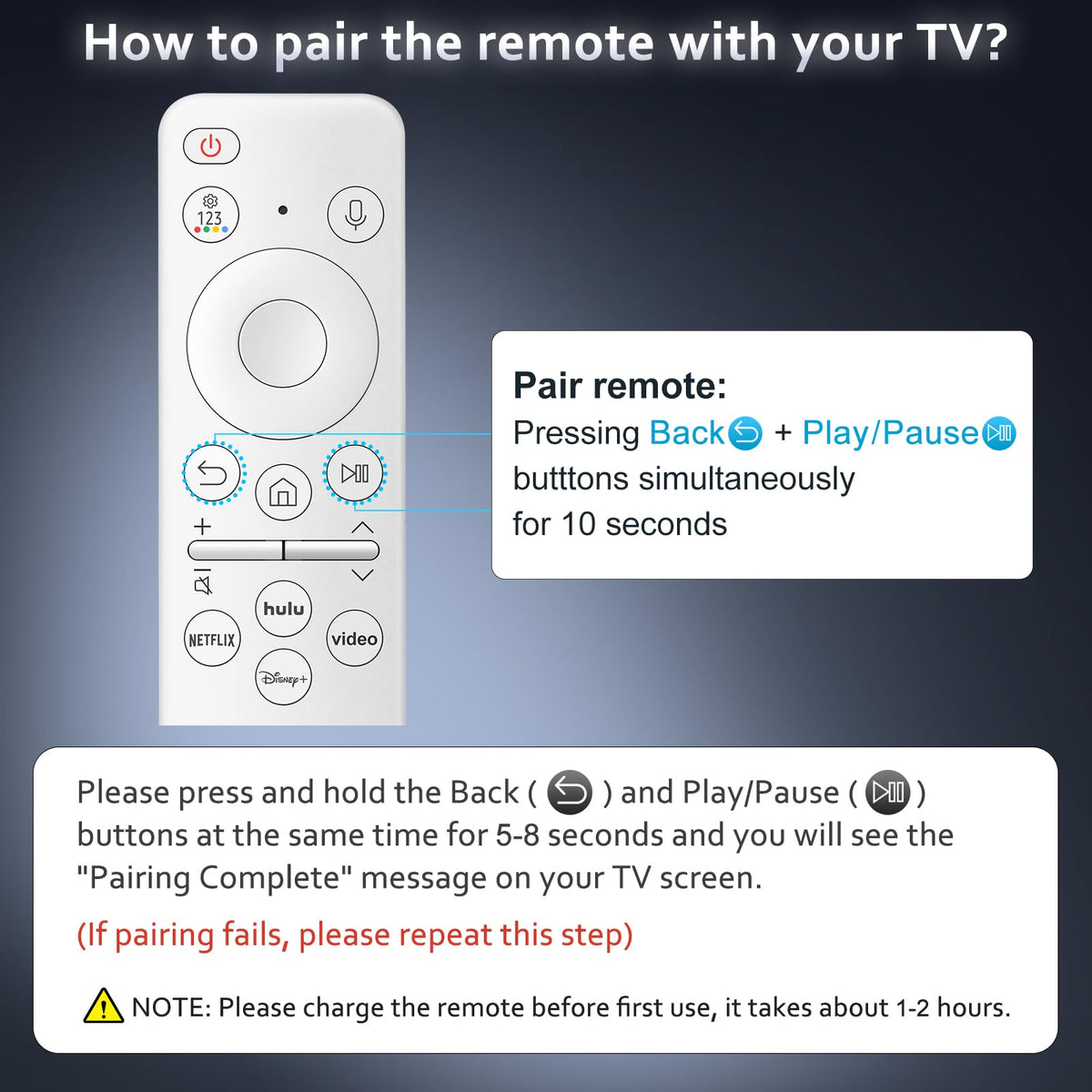 Replacement Voice Remote for Samsung-TV-Remote Control Compatible for All Samsung with Voice Function Smart Curved Frame QLED LED LCD 8K 4K TVs