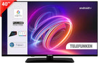 TELEFUNKEN Smart TV 40 tum Full HD TE40750B49V4DAZ, 40 tums LED-TV med integrerad Google Assistant, kompatibel med Google Home, DVB-T2, Dolby Vision HDR10, Android TV, Dolby Audio