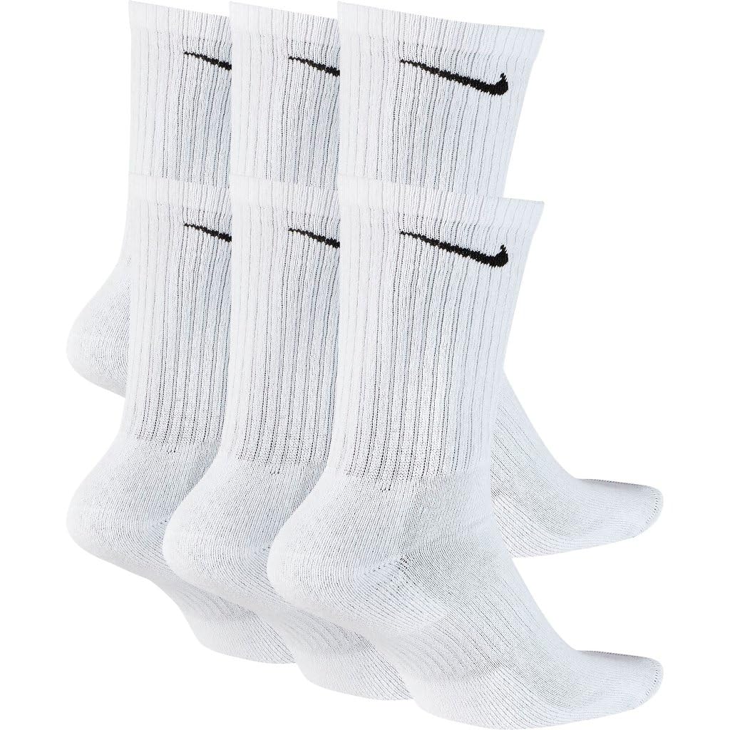 NIKE 6 Paar Socken Herren Damen Weiß Tennissocken Sparset SX7664