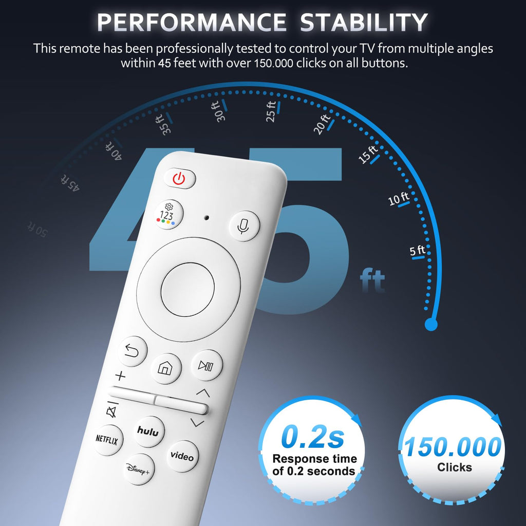 Replacement Voice Remote for Samsung-TV-Remote Control Compatible for All Samsung with Voice Function Smart Curved Frame QLED LED LCD 8K 4K TVs