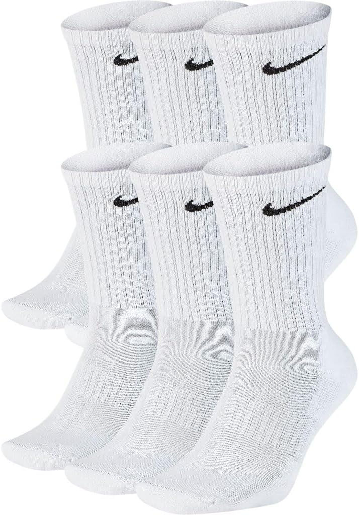 NIKE 6 Paar Socken Herren Damen Weiß Tennissocken Sparset SX7664
