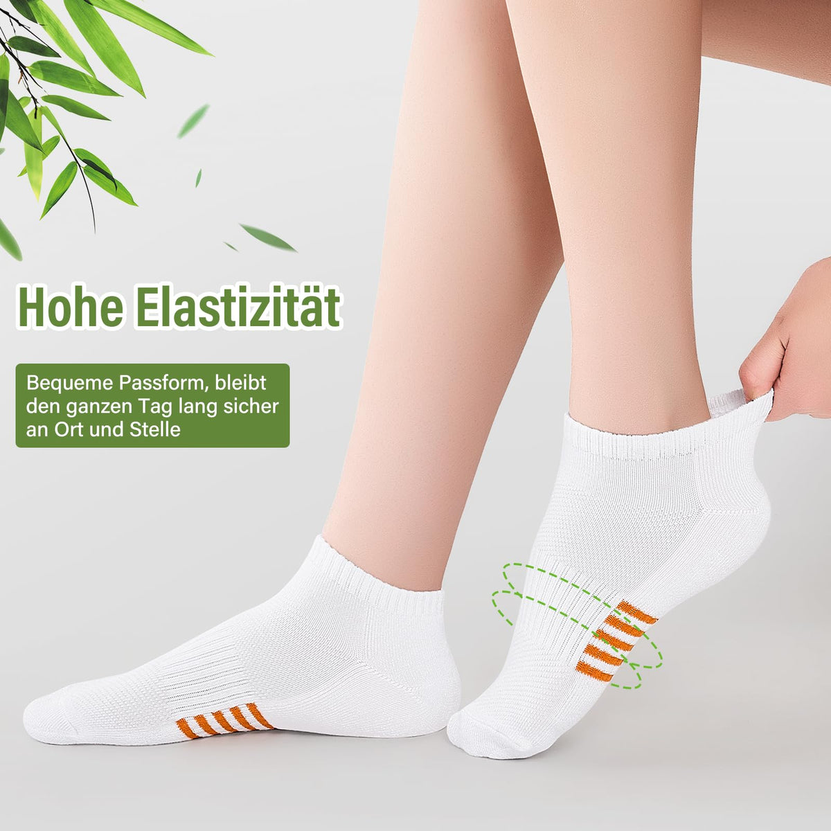 Bambus Sneaker Socken Damen 6/12 Paar, Atmungsaktive Gepolsterte Sportsocken Laufsocken, Anti Schweiß Kurze Socken Damen 39-42 35-38 Bunt, Geschenke für Frauen Sommer
