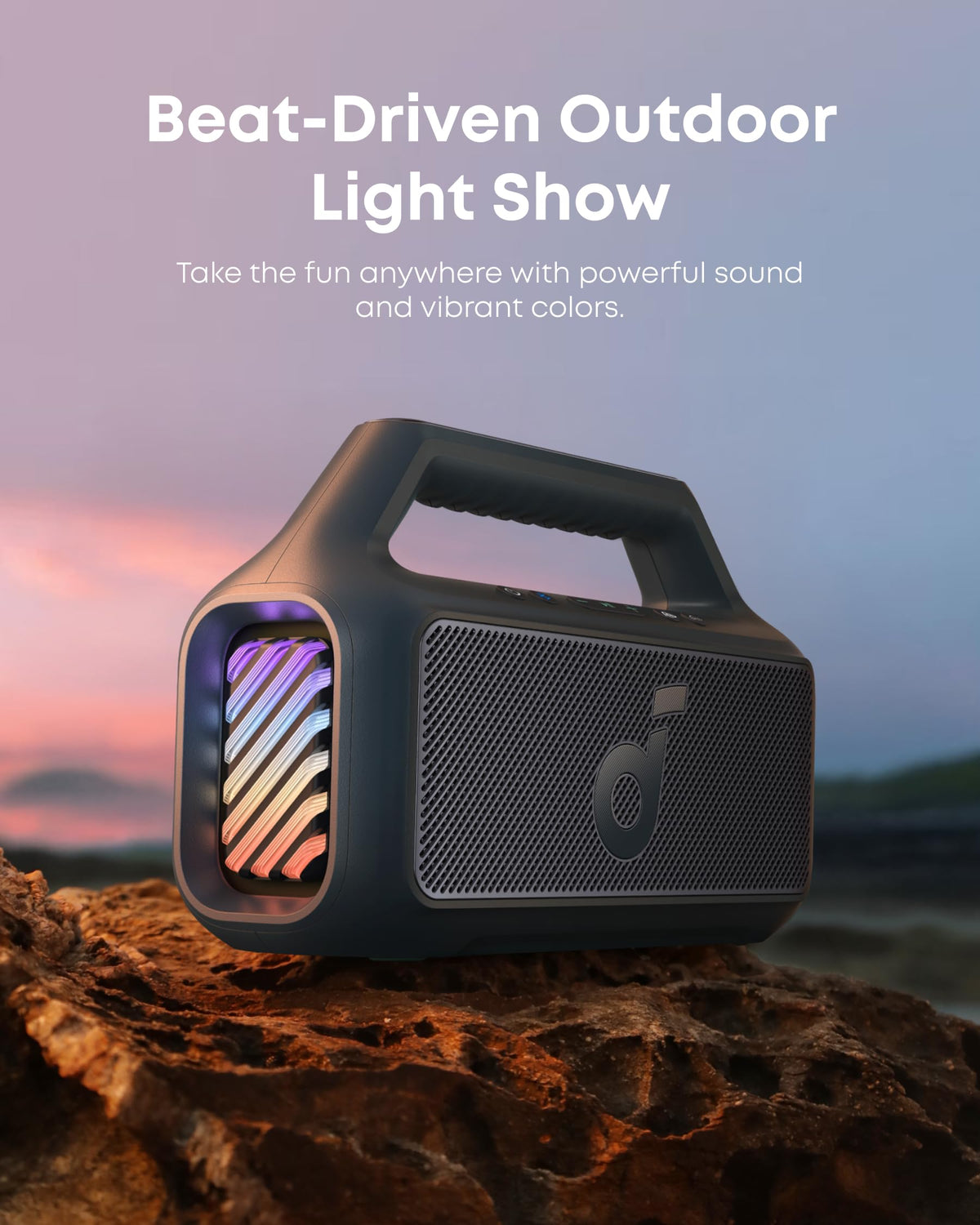 Soundcore Boom 2 by Anker, 80W Outdoor Bluetooth Speaker, 24H Playtime