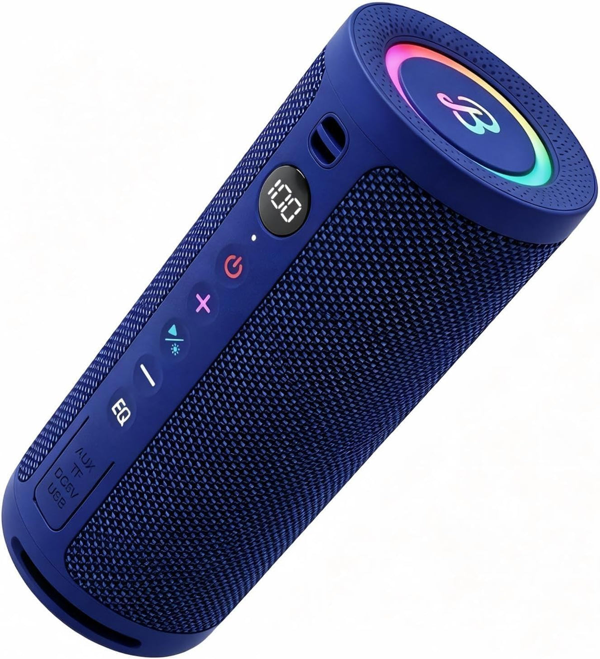BassBloom Roar 3 Portable Bluetooth Speaker,20W Powerful Sound with Deep Bass,IPX6 Waterproof,24H Playtime,Bluetooth 5.4,RGB Lights,Wireless TWS Pairing (Purple)