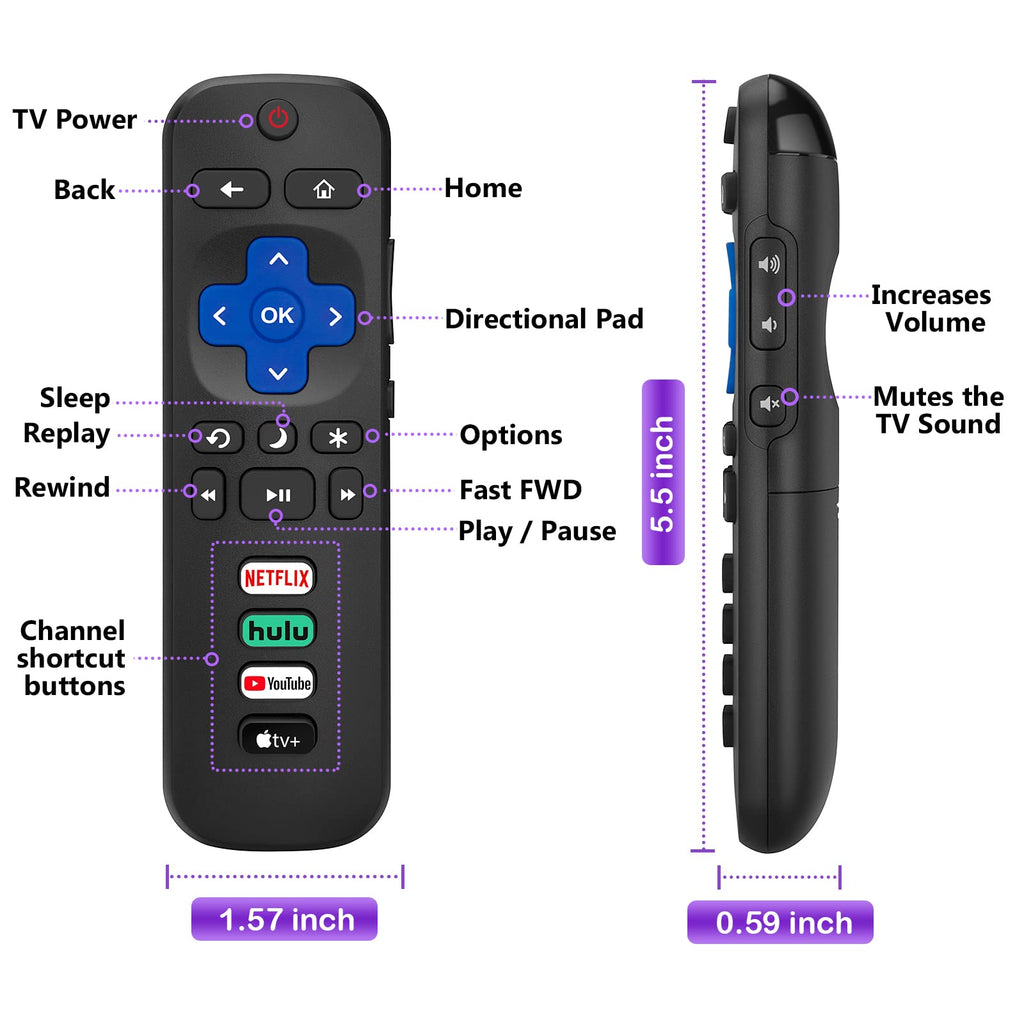 for VIZIO Smart TV Remote Replacement,Universal Control XRT140 for VIZIO TV