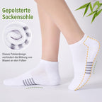 Bambus Sneaker Socken Damen 6/12 Paar, Atmungsaktive Gepolsterte Sportsocken Laufsocken, Anti Schweiß Kurze Socken Damen 39-42 35-38 Bunt, Geschenke für Frauen Sommer