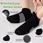 Bambus Sneaker Socken Damen 6/12 Paar, Atmungsaktive Gepolsterte Sportsocken Laufsocken, Anti Schweiß Kurze Socken Damen 39-42 35-38 Bunt, Geschenke für Frauen Sommer