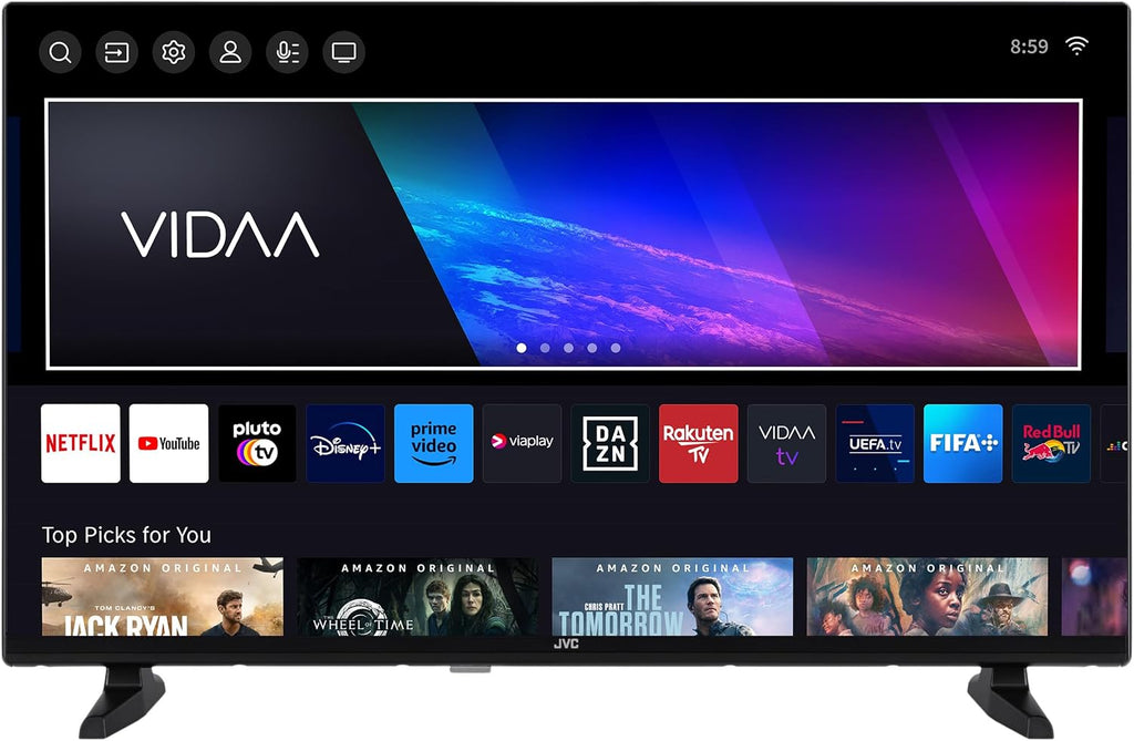 JVC VIDAA LT-40VDF2555 (2026) Smart TV, Full HD HDR, med 100 cm skärmdiagonal och inbyggd trippeltuner, LED-TV