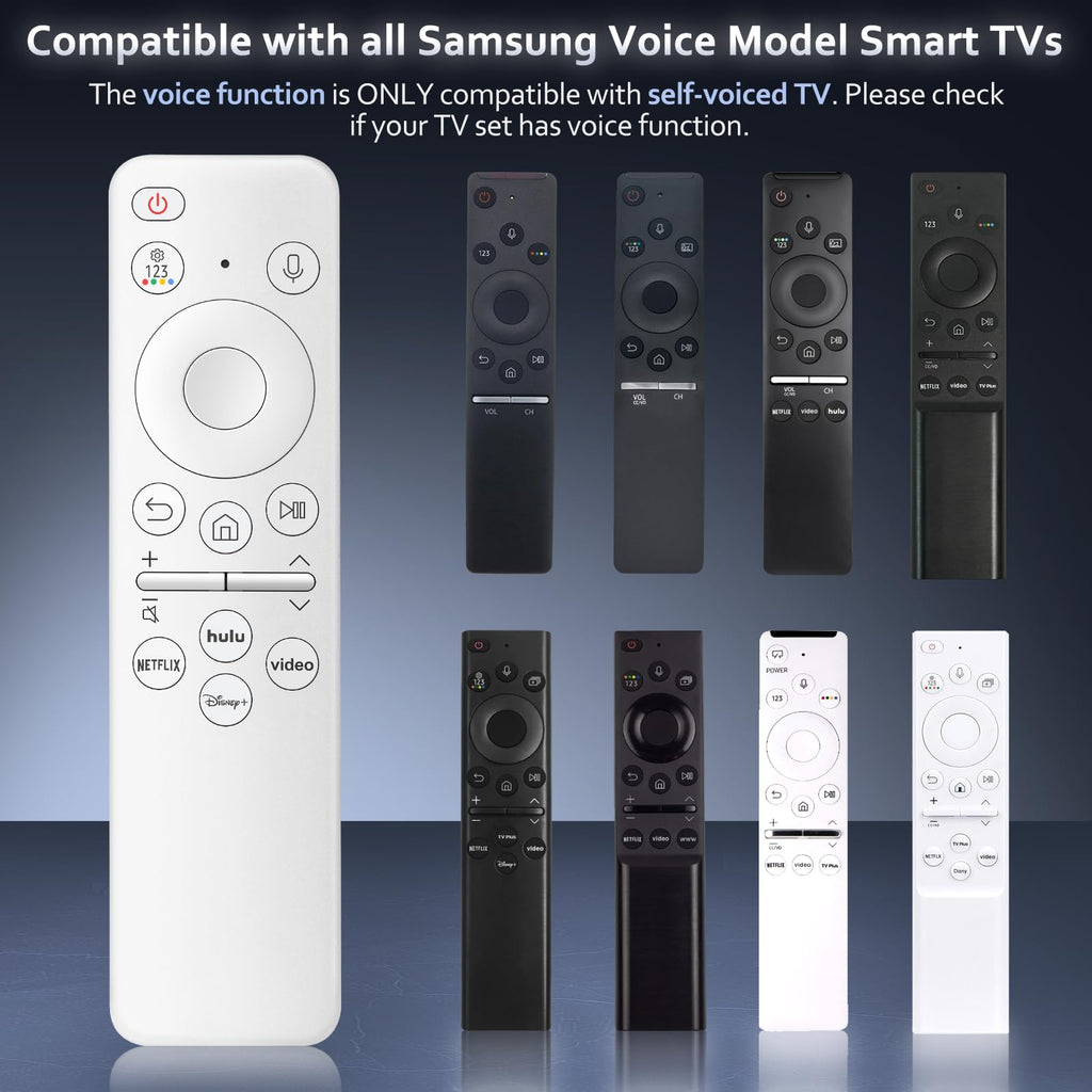 Replacement Voice Remote for Samsung-TV-Remote Control Compatible for All Samsung with Voice Function Smart Curved Frame QLED LED LCD 8K 4K TVs