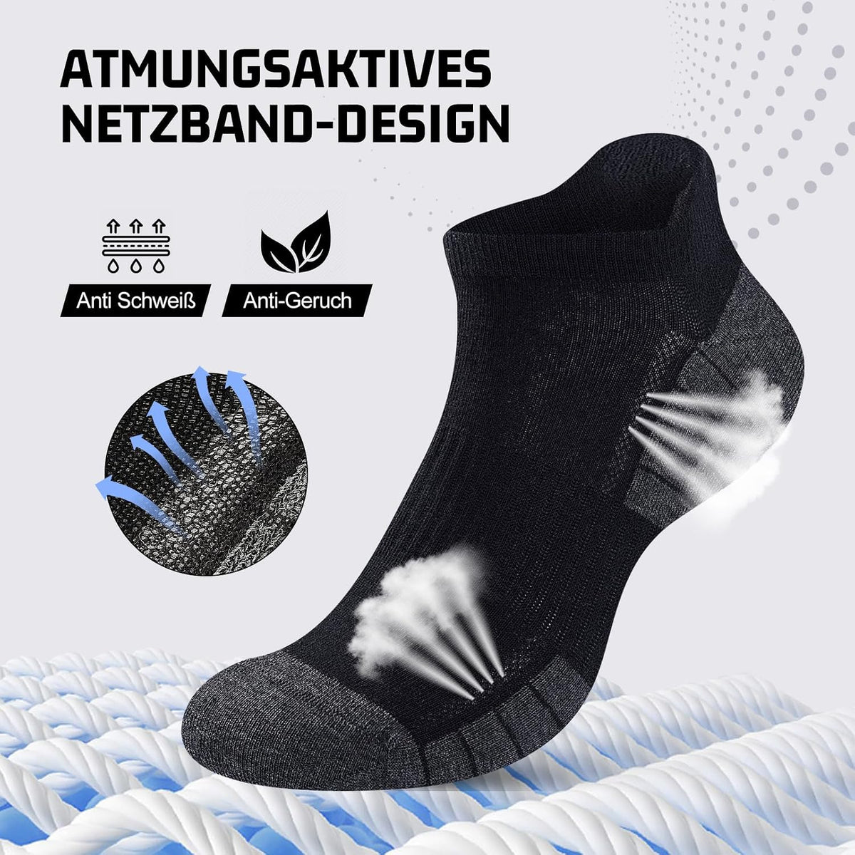 Sneaker Socken Herren Damen 10/20 Paar – Atmungsaktive Sportsocken