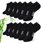 Bambus Sneaker Socken Damen 6/12 Paar, Atmungsaktive Gepolsterte Sportsocken Laufsocken, Anti Schweiß Kurze Socken Damen 39-42 35-38 Bunt, Geschenke für Frauen Sommer