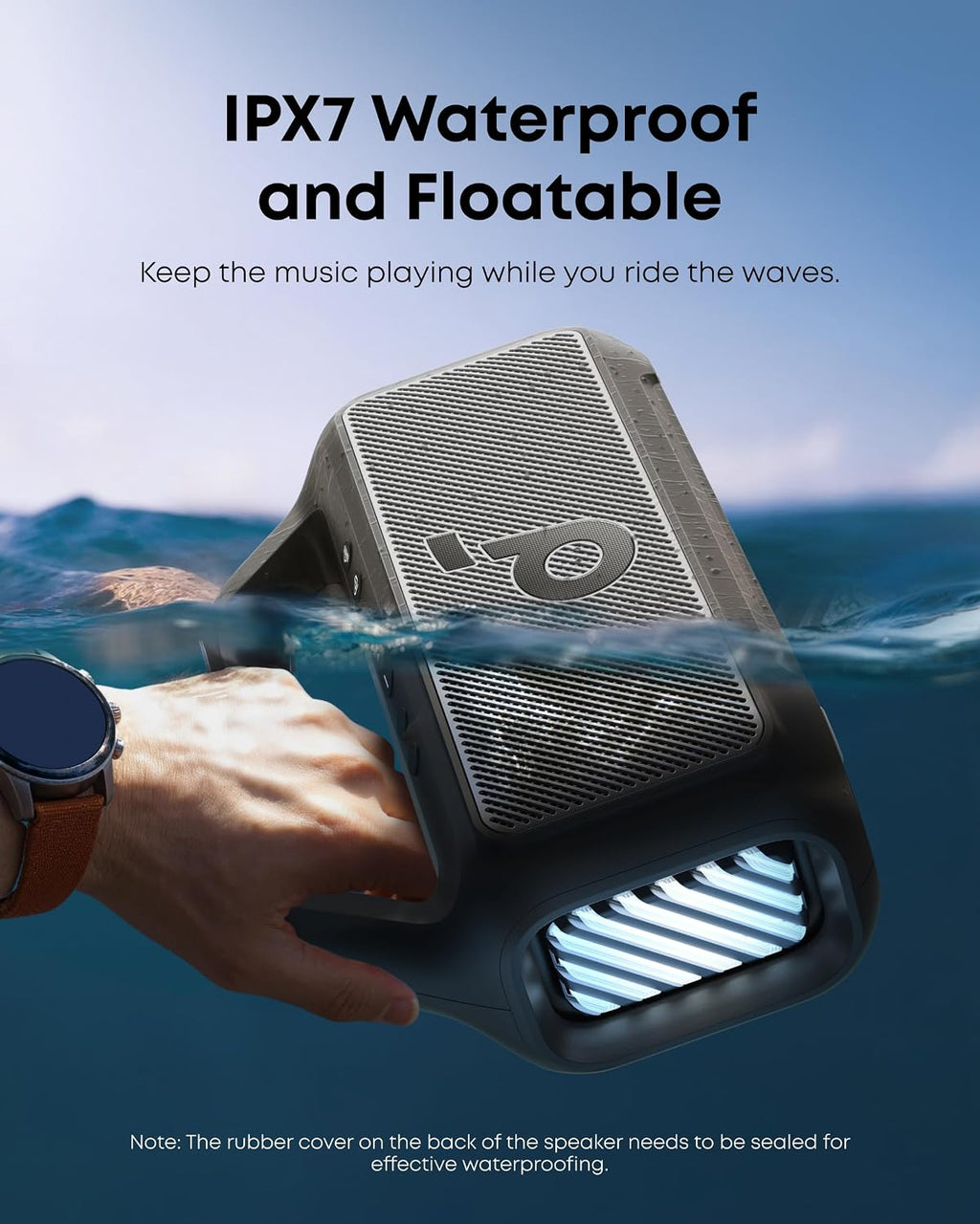 Soundcore Boom 2 by Anker, 80W Outdoor Bluetooth Speaker, 24H Playtime