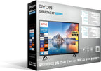DYON Smart 40 VX-2 Full HD-TV, trippel HD-mottagare (DVB-C/-S2/-T2), App Store, Prime Video, Netflix, YouTube, DAZN, Disney+, svart