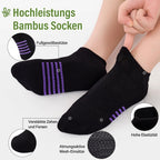 Bambus Sneaker Socken Damen 6/12 Paar, Atmungsaktive Gepolsterte Sportsocken Laufsocken, Anti Schweiß Kurze Socken Damen 39-42 35-38 Bunt, Geschenke für Frauen Sommer