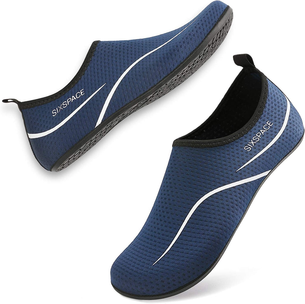 Sixspace Unisex Badeschuhe Wasserschuhe mit Rutschfester Sohle, Gr.34-47