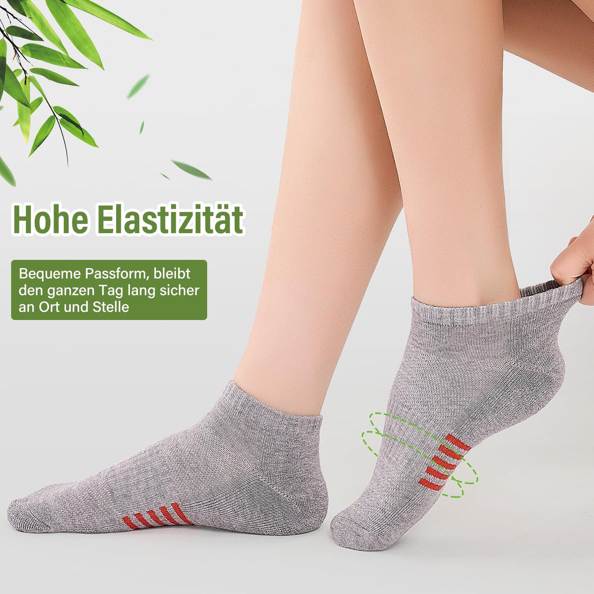 Bambus Sneaker Socken Damen 6/12 Paar, Atmungsaktive Gepolsterte Sportsocken Laufsocken, Anti Schweiß Kurze Socken Damen 39-42 35-38 Bunt, Geschenke für Frauen Sommer