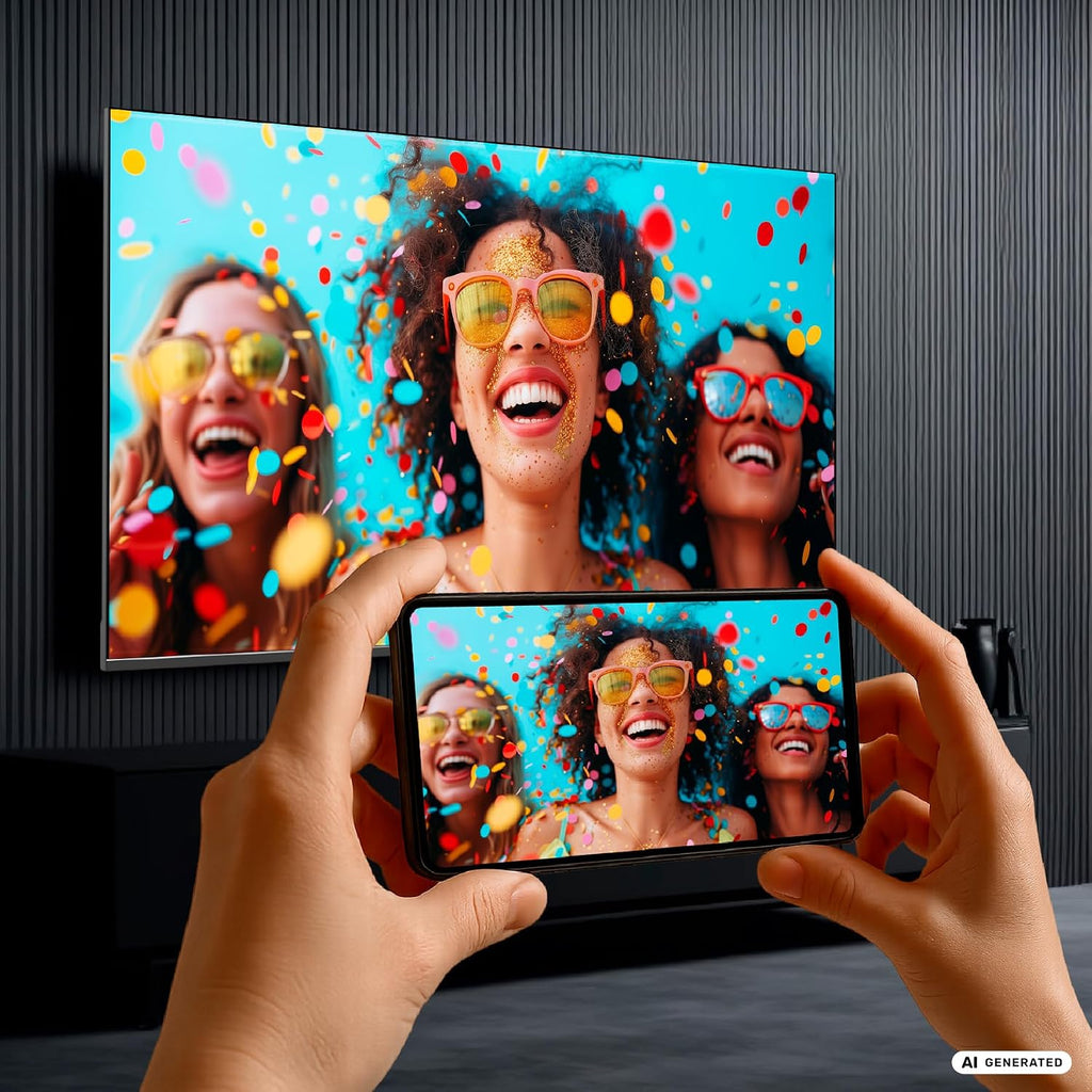 DYON Smart 40 VX-2 Full HD-TV, trippel HD-mottagare (DVB-C/-S2/-T2), App Store, Prime Video, Netflix, YouTube, DAZN, Disney+, svart