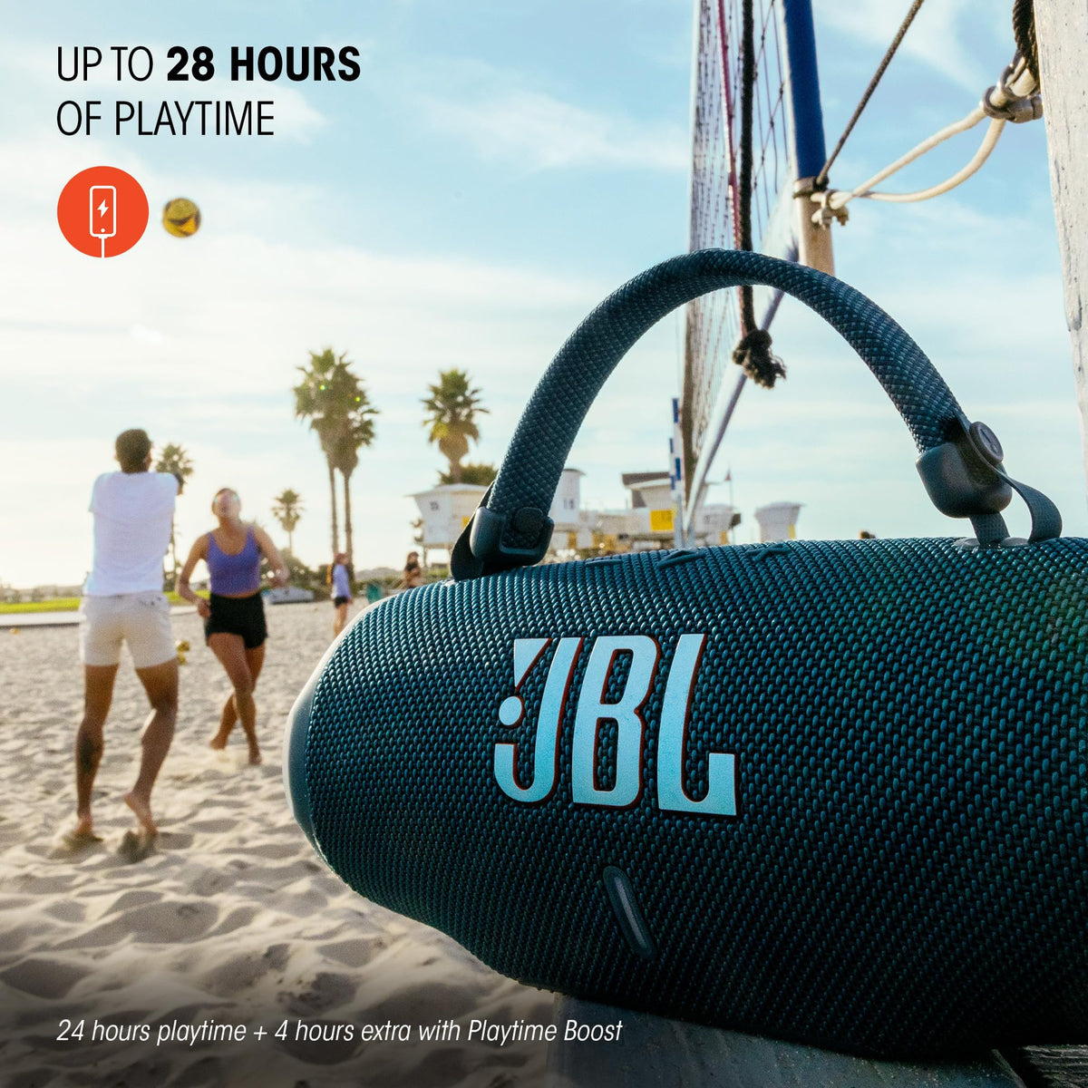 JBL Charge 6 - Portable Waterproof & DropProof Bluetooth Speaker (Blue)