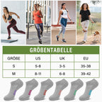 Bambus Sneaker Socken Damen 6/12 Paar, Atmungsaktive Gepolsterte Sportsocken Laufsocken, Anti Schweiß Kurze Socken Damen 39-42 35-38 Bunt, Geschenke für Frauen Sommer