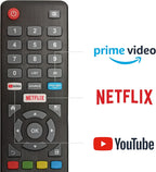 DYON Smart 40 VX-2 Full HD-TV, trippel HD-mottagare (DVB-C/-S2/-T2), App Store, Prime Video, Netflix, YouTube, DAZN, Disney+, svart