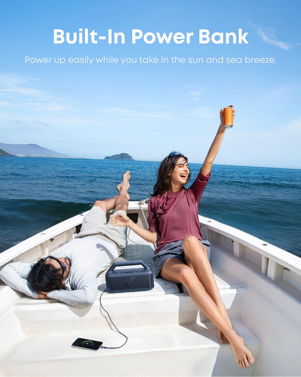Soundcore Boom 2 by Anker, 80W Outdoor Bluetooth Speaker, 24H Playtime