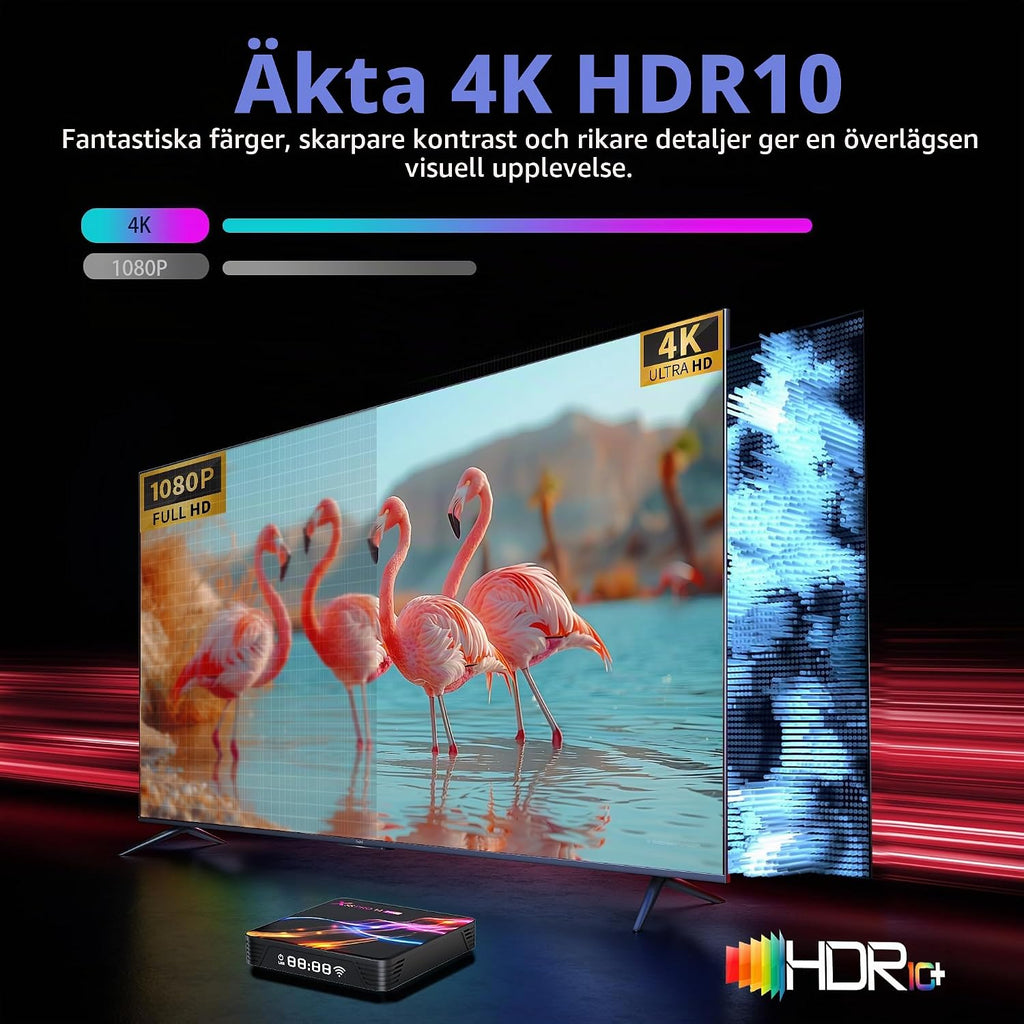 PRO14 MAX 4K Ultra HD Android 14.0 TV-box RK3528 4 GB RAM 64 GB ROM