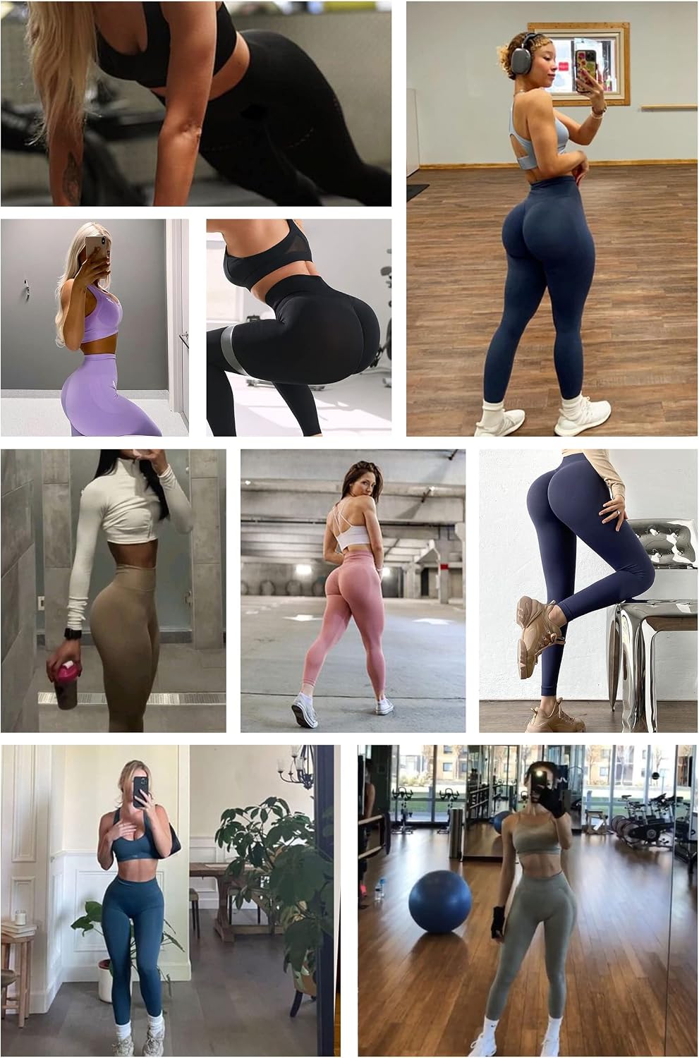 JOYSPELS Scrunch Butt Leggings Damen, High Waist Booty Lifting Po Push Up Gym Sporthose Seamless
