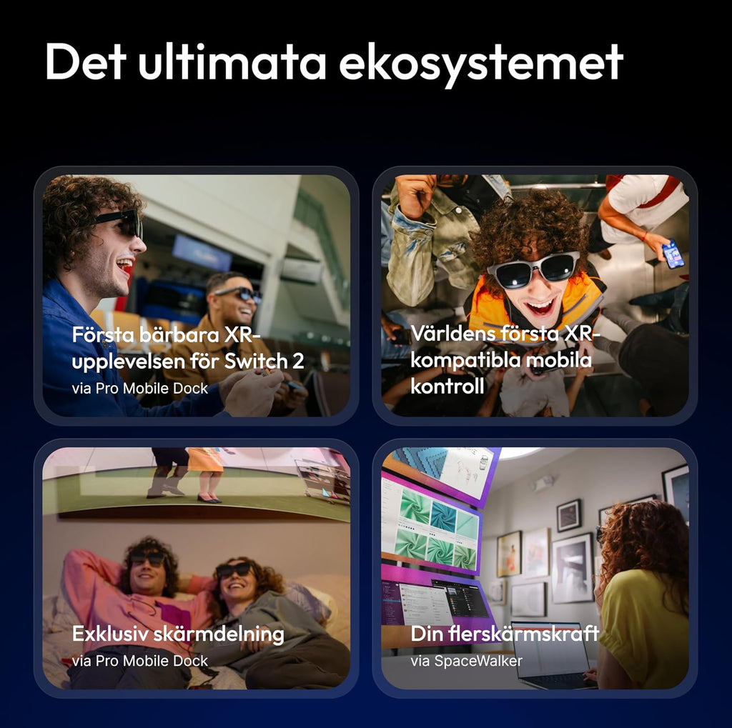 VITURE Luma Pro XR/AR-glasögon, 152" 1200p 1000 nits skarp skärm, 52° FOV