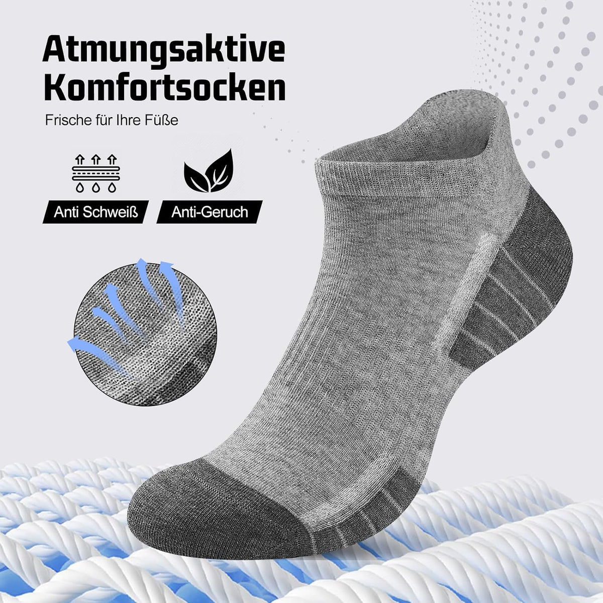 Sneaker Socken Herren Damen 10/20 Paar – Atmungsaktive Sportsocken