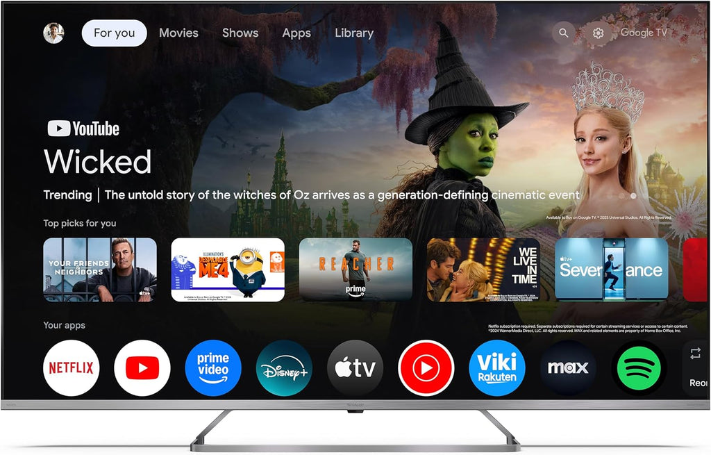 SHARP Smart TV 50 tum 4K Ultra HD Mini LED QLED Harman Kardon HDMI eARC Dolby Vision Dolby Atmos 50JP7365E