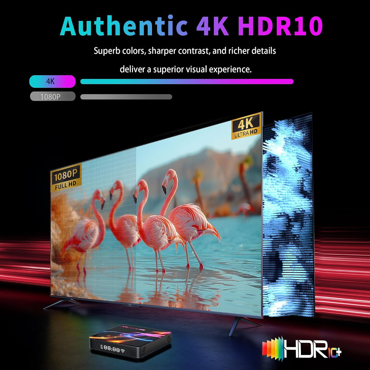 PRO14 MAX 4K Ultra HD Android 14.0 TV-box RK3528 4 GB RAM 64 GB ROM