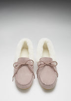 Women's slippers, sheepskin, ice pink suede