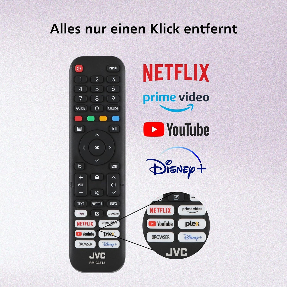 JVC VIDAA LT-40VDF2555 (2026) Smart TV, Full HD HDR, med 100 cm skärmdiagonal och inbyggd trippeltuner, LED-TV