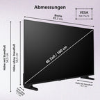 JVC VIDAA LT-40VDF2555 (2026) Smart TV, Full HD HDR, med 100 cm skärmdiagonal och inbyggd trippeltuner, LED-TV