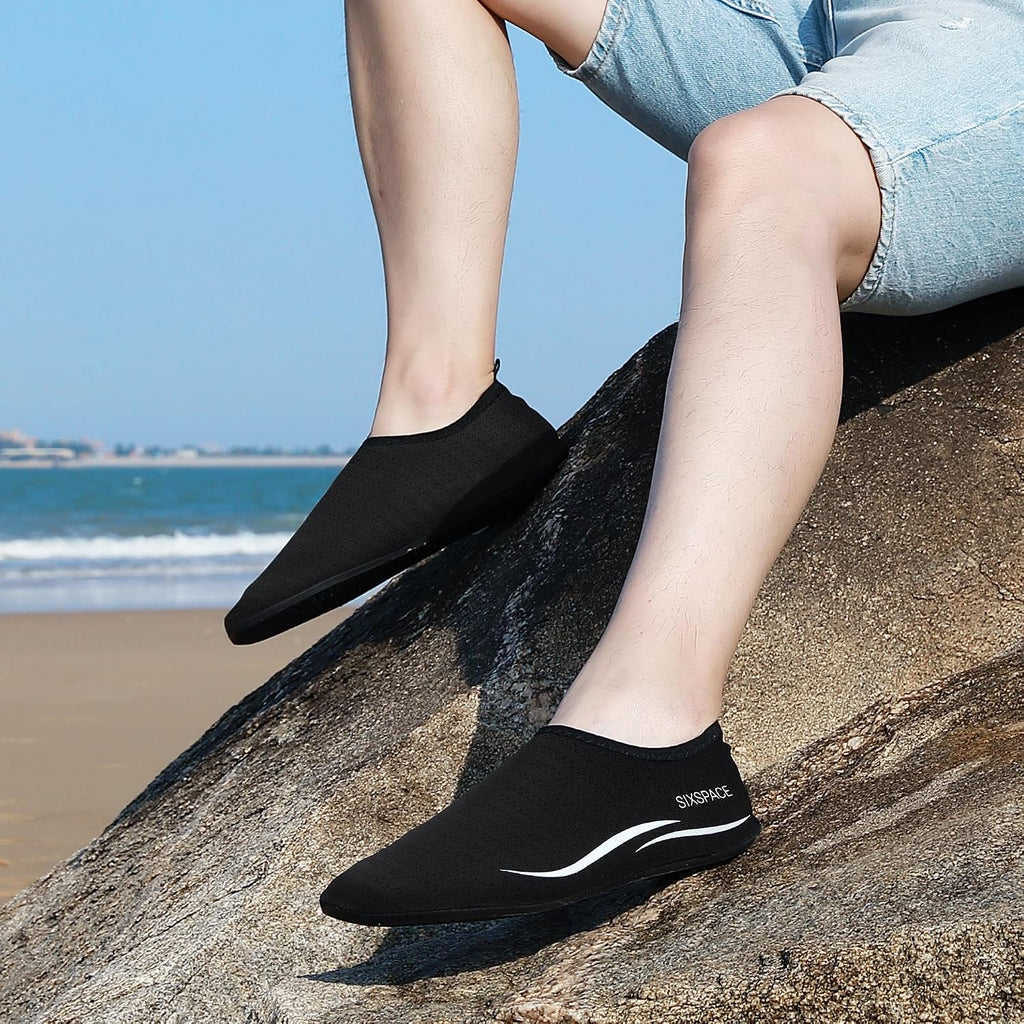 Sixspace Unisex Badeschuhe Wasserschuhe mit Rutschfester Sohle, Gr.34-47