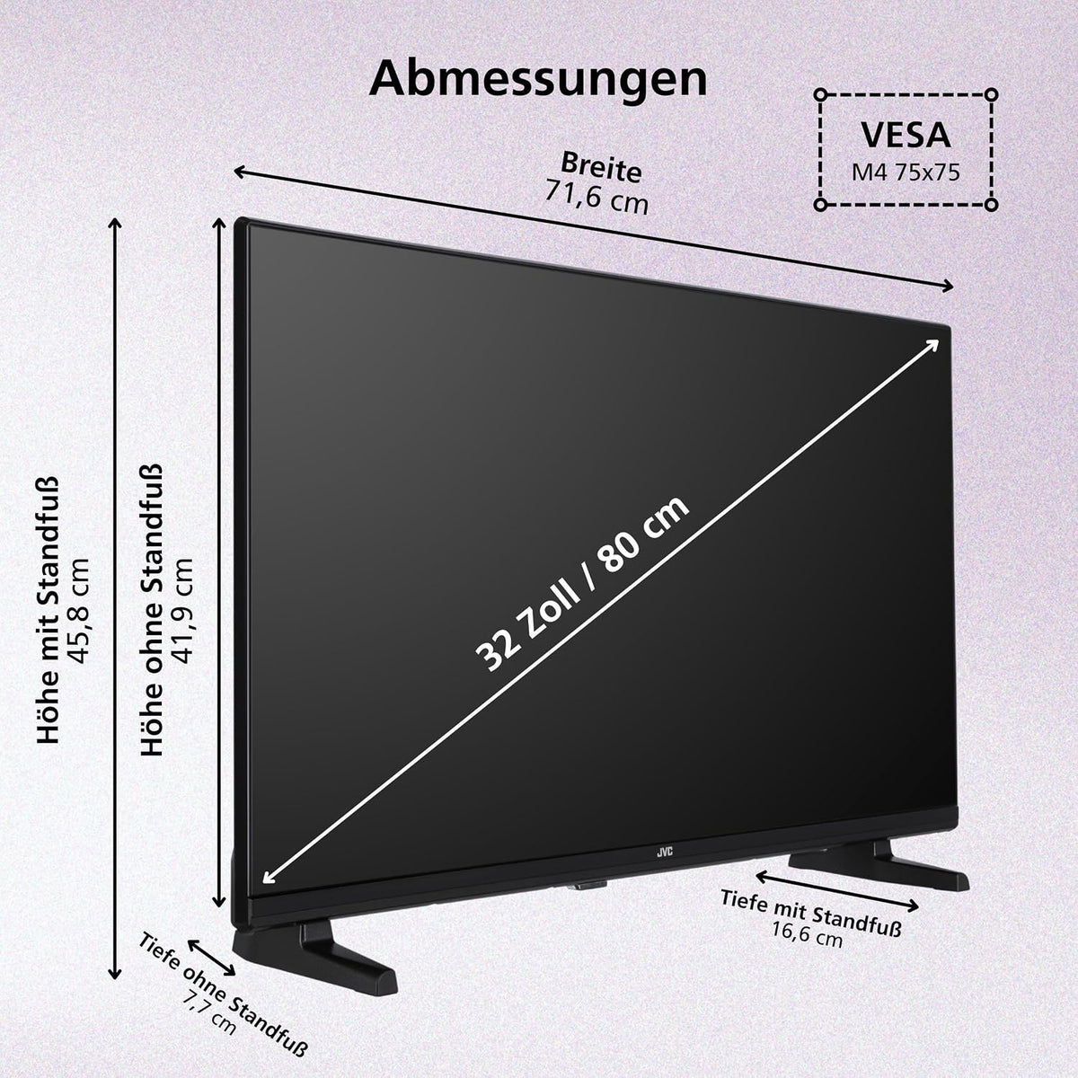 JVC VIDAA LT-40VDF2555 (2026) Smart TV, Full HD HDR, med 100 cm skärmdiagonal och inbyggd trippeltuner, LED-TV