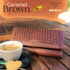 Cartera de Cuero Trenzado (Caramelo)