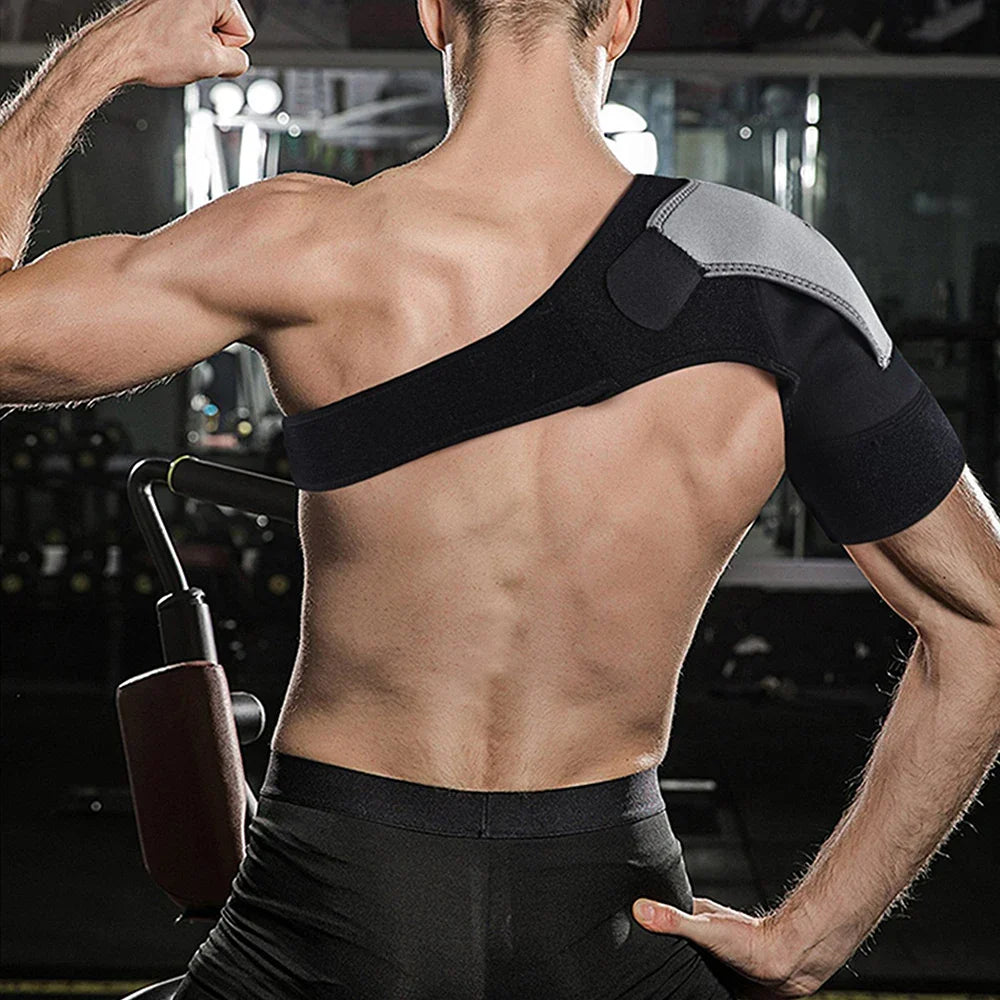 Adjustable Neoprene Shoulder Support Brace Compression Strap Black